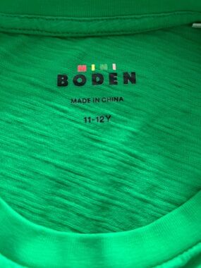 BODEN Kids Short Sleeve Pocket Tee - Green - NWOT